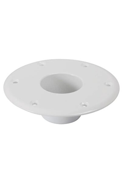 TNG Outdoor Picior de masă din aluminiu, alb, 700 mm, finisaj epoxidic, țeavă Ø60 mm, bază Ø165 mm, bază încastrată în podea Ø160