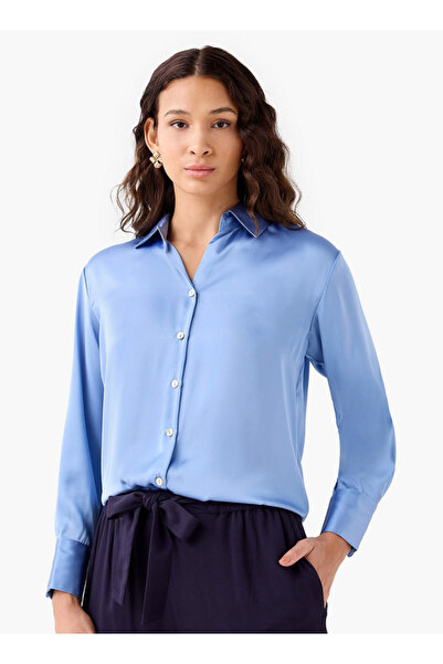FAV Regular Fit Satin Shirt with Collar