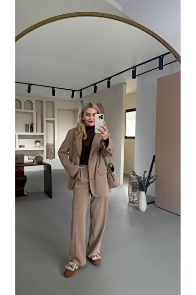 Sezgi Tekin Брюки з підкосом і підкладкою Camel з кашеміру