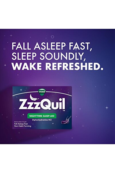 Zzzquil LiquiCap Sleep Aid, Diphenhydramine 25mg HCl, 72 LiquiCaps