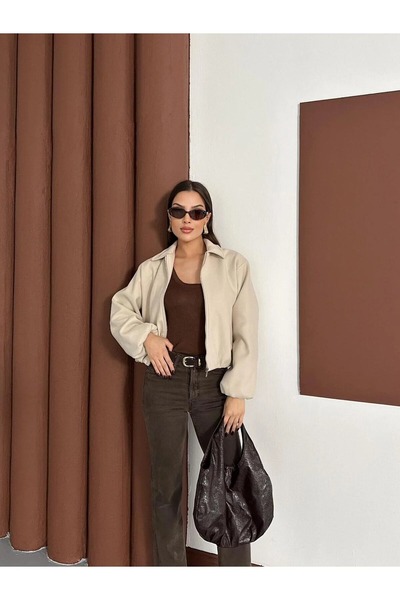 solena sln Kadın Kaşe Bomber Ceket