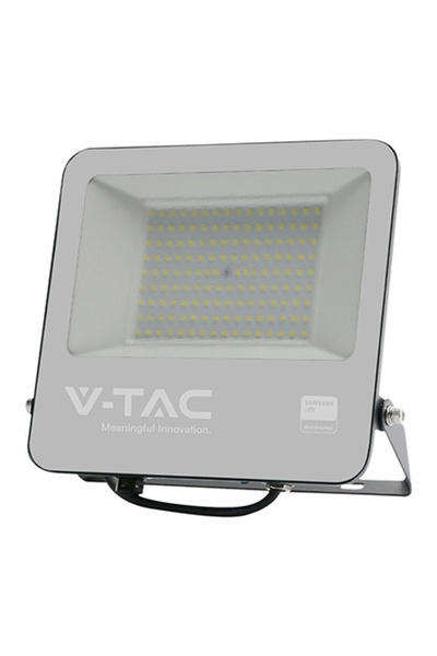 V-TAC REFLECTOR LED SMD 100W 4000K IP65 CABLU 1M CIP SAMSUNG - NEGRU/GRI