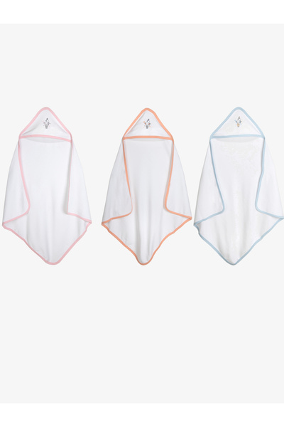 Babies Basic By Styli 3-Piece 100% Cotton Swaddle Receiving Blanket for New Born, 75x75cm