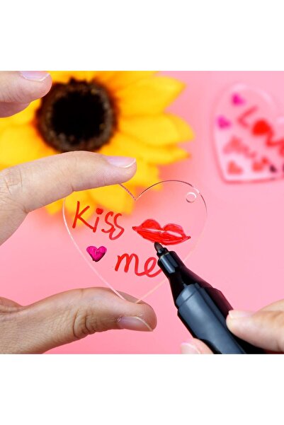 Generic 60 Pack 2 Inch Acrylic Heart Keychain Blanks (1/8" Thick)