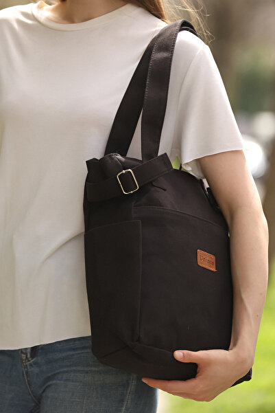 PASSTELL Canvas Women's Large Size Shoulder Bag