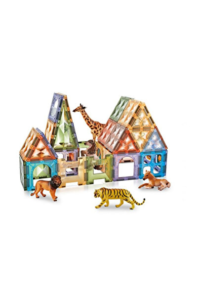 Lumi LUXURY Set 77 Caramizi Magnetice Colorate Gradina Zoologica +3 ani