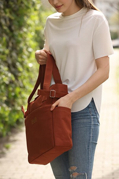 PASSTELL Canvas Women's Large Size Shoulder Bag