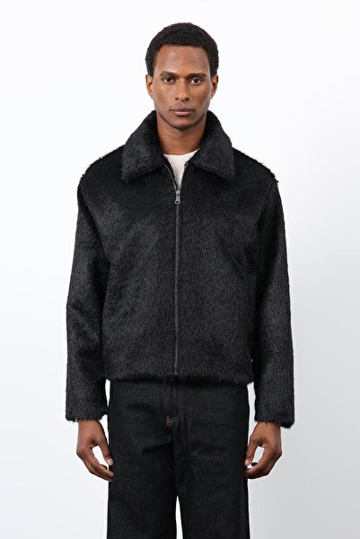Antioch Black Soft Textured Men's Coat