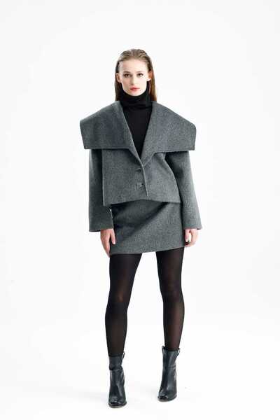 GACA COLLECTION Nisha Kaşe Women's Jacket Skirt Set