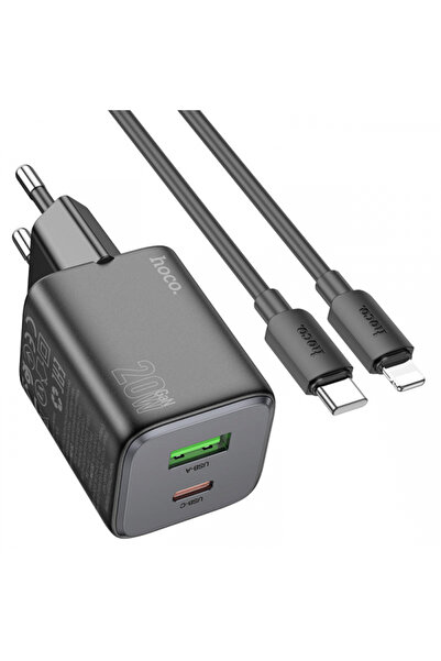 Apple Incarcator Retea Cu Cablu Lightning HOCO N41, 20W, 3A, 1 x USB-A - 1 x ...