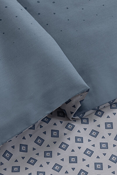 Yataş Aiden Ranforce Double Duvet Cover Set - Indigo