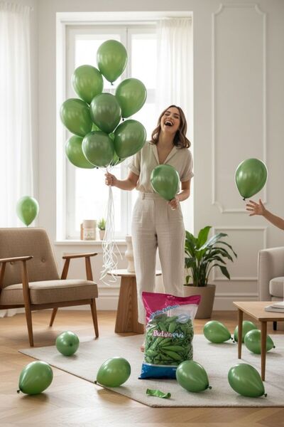 Cadde Süs بالون معدني ملون 10 قطع