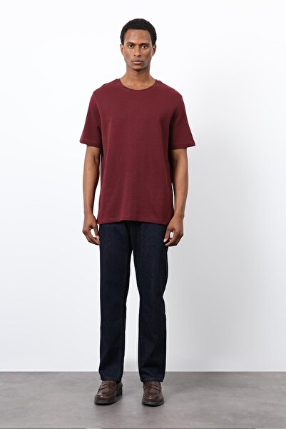 Antioch Burgundy Regular Fit Basic Men's T-Shirt