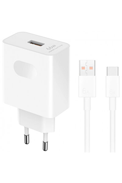 HONOR Mains Charger With USB-C Cable Adapter 2 HN-200330E00, 66W, 6A, 1 x USB-A, White 5503ABQX