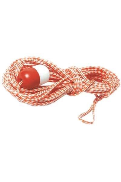 OSCULATI Inflatable Towing Rope, 18 m, White/Red, Diameter 7.5 mm