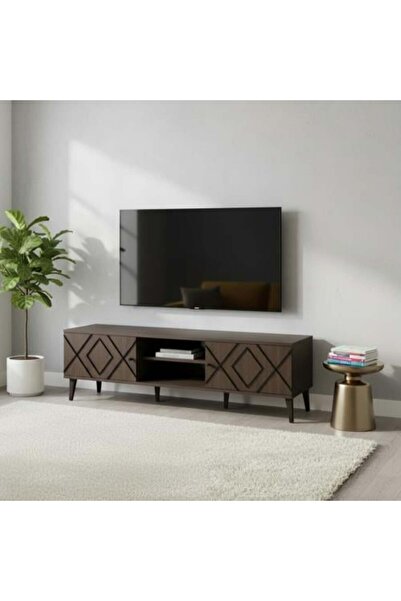 BAITY Plasma TV Stand Brown Malaysian Wood - 180 cm