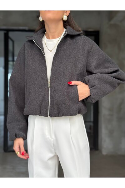 Marbella Women's New Season Bomber Cashmere Short Coat Jacket