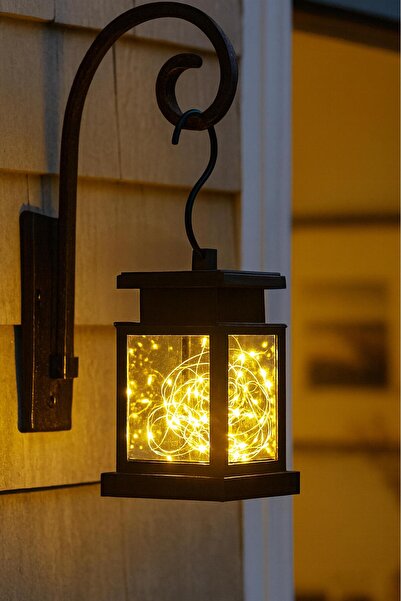 Telvesse Solar Güneş Enerjili Otomatik Bahçe Lambası Fotoselli Askılı Şerit LEDli Bahçe Aplik Lambası JF63