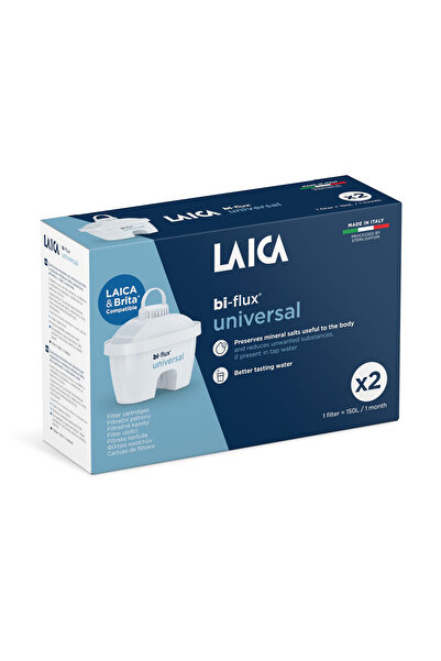 LAICA Set of 2 Bi-flux Universal Filter Cartridges, Brita-compatible