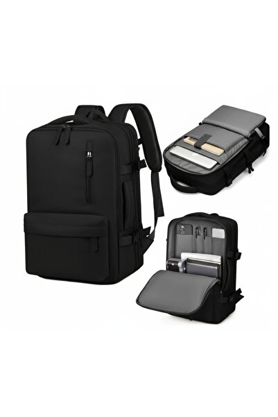 zola Airplane travel backpack, 40x30x20-30 cm, 3 compartments, multiple pockets, trolley hanging system