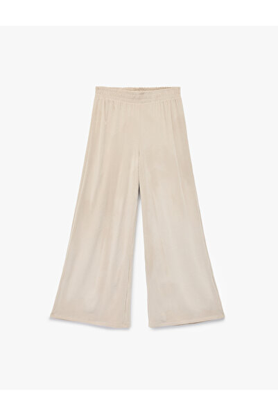 Koton Comfortable Fit Wide-Leg Pajama Bottoms with Pocket Detail