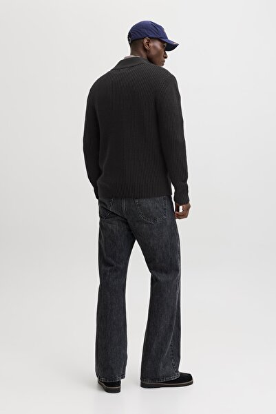 Jack & Jones Ανδρικό μαύρο πουλόβερ Κωδικός μοντέλου: (12290085) Jorbleecker Knit Half Zip Bf