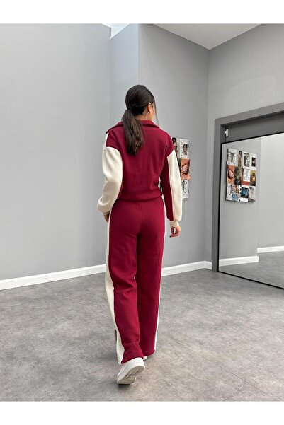 La Perla Boutique Double Color Piped Sweatshirt Set