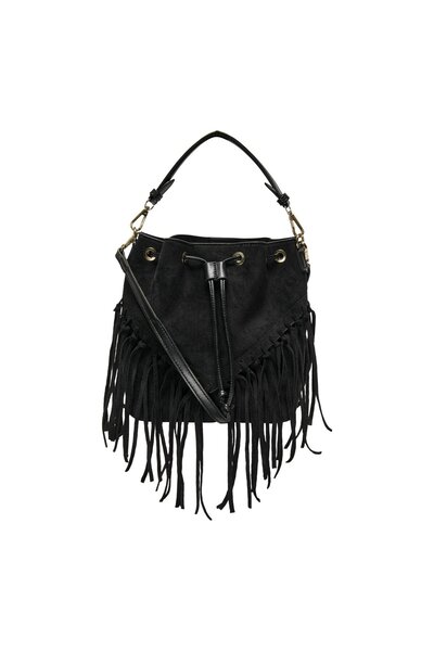 ONLY Women/Girls Black Bag Model Code: (15372335) Onlcora Fringes Crossbody Bag Acc