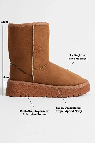 BALCI Anisa Women's Tan Winter Fur Boots