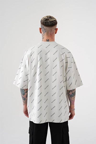 Machinist Men's Mchnst Printed Oversized T-Shirt Space Gray