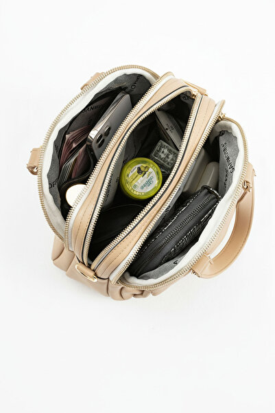 POLO CLUB Women's 4-Compartment Adjustable Crossbody Soft Leather Shoulder and Hand Bag (25X21 cm)