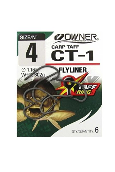 Mimteam Owner CT-1 Carp Flyliner Hook, Eyed, Size 4