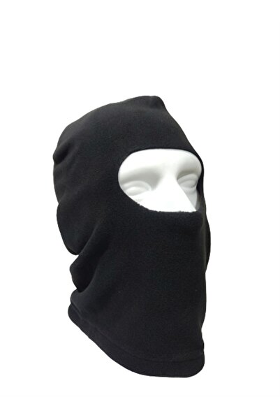 AXE SPORTSWEAR Unisex Black Winter Single-Eyed Fleece Balaclava Mask Beanie