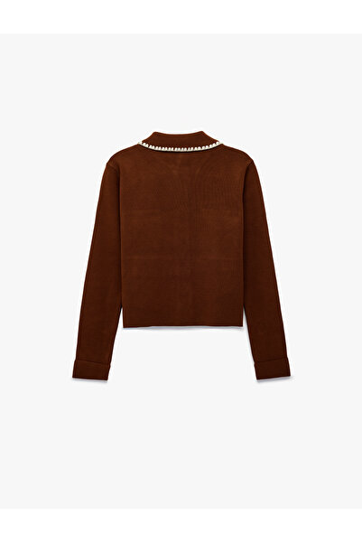 Koton X Melis Ağazat - Πλεκτή ζακέτα με μακρυμάνικο πουκάμισο με λεπτομέρεια ραφής στην τσέπη