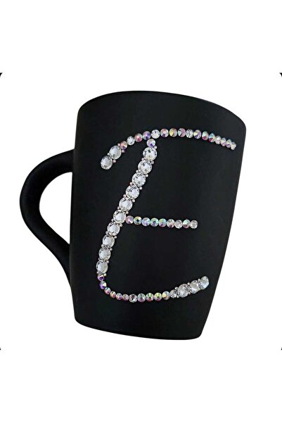 by Alexandra Vacarusi Personalized matte black coffee mug with crystals, Christmas gift, by Alexandra Vacarusi, 440ml