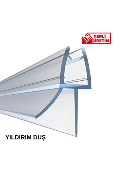 Yıldırım Duş Duşakabin Kapı Altı Çift Yaprak Suluk Fitili 100 Cm Şeffaf