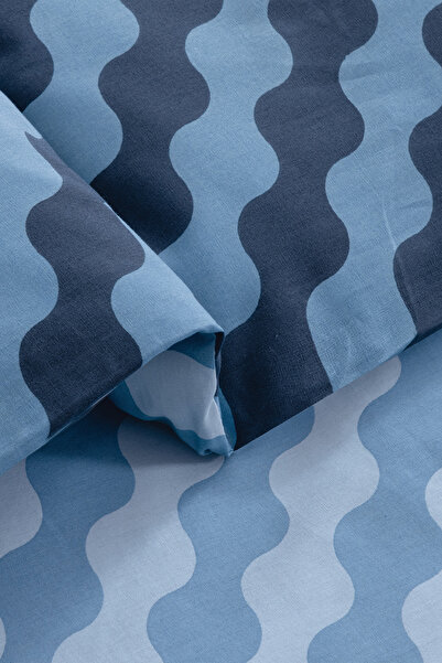 Yataş Simon Ranforce Single Duvet Cover Set - Blue