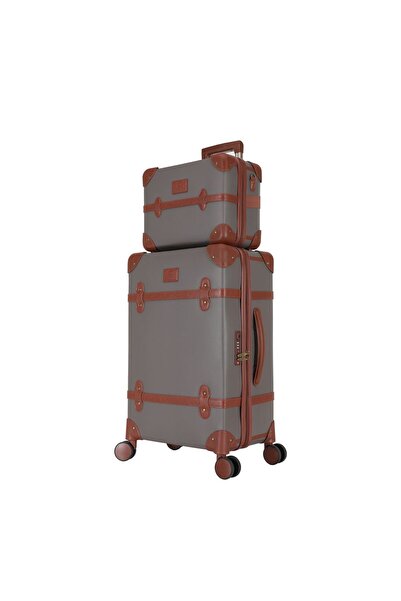 Assoda 4-piece leather luggage set (16, 20, 24, 28 inches), with spinner wheels