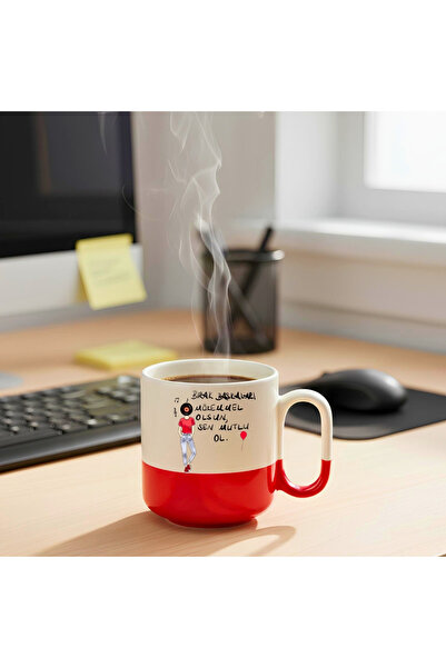 Dekor Bırak Başkaları Mükemmel Olsun Baskılı-Hediyelik Seramik Kupa Bardak