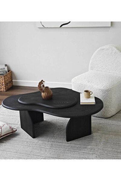 ElaWoodWorking MELTEDİ MASİF AĞAÇ TASARIM ORTA SEHPA 96x65cm