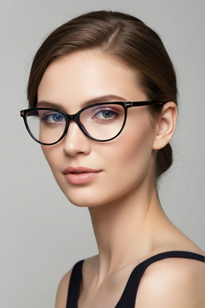 Chunky Frame Sirius Cat Eye Black Framed Blue Light Protection Blue Block Glasses