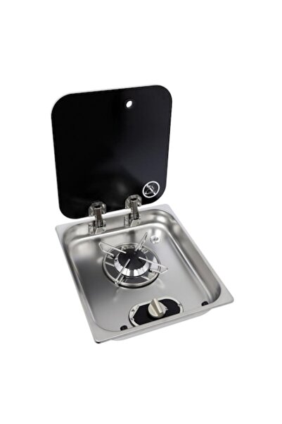 OSCULATI Plită din oțel inoxidabil cu capac din sticlă colorată, 1 arzător (1...