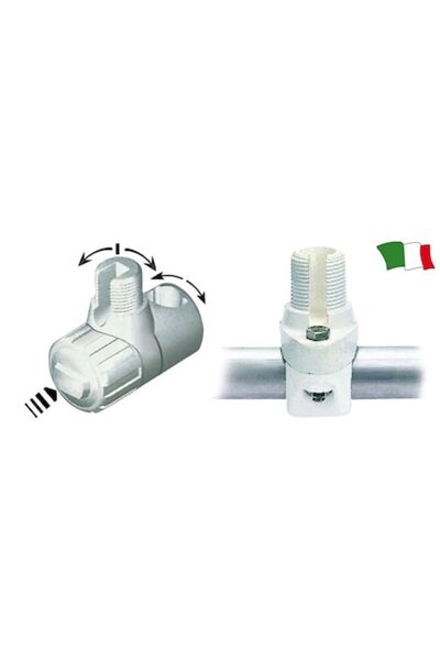 GFN Suport de antenă pliabil din nailon, rezistent la UV, pentru țevi Ø 22-25 mm