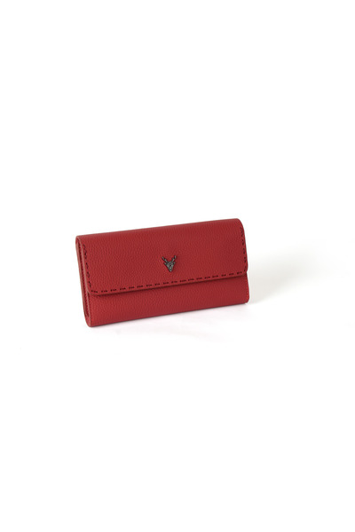 Ahıska Deri Ahıska Saraç Stitched Women's Leather Wallet 9706