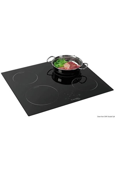 TNG Outdoor Plită ceramică cu 4 arzătoare, control tactil, 220V, 580x510 mm, ...