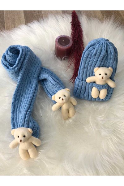 Silmaril 2/14 Stylish and Comfortable Unisex Baby Kids Beanie Scarf Set – Flexible Knitted Fabric