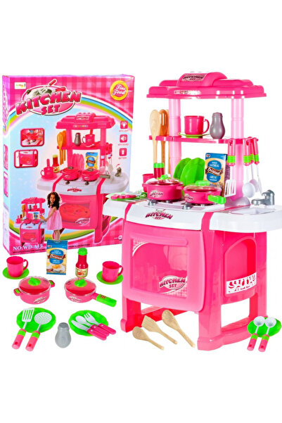 MalPlay Pink electronic kitchen for children, oven and accessories included, ...