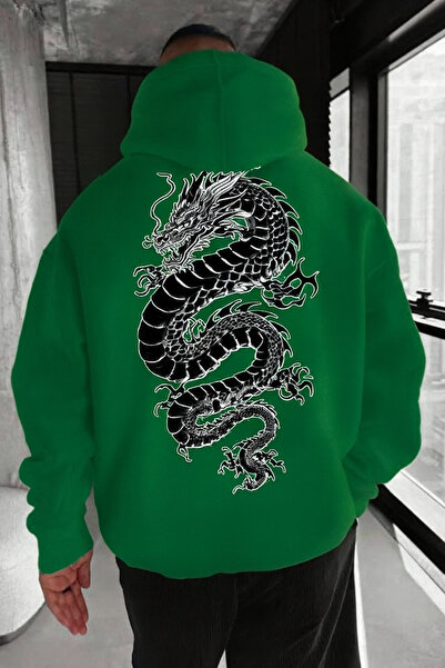 CLASSY.MODA Hanorac unisex cu cu glugă caglare și cu imprimeu buzunare cangur...