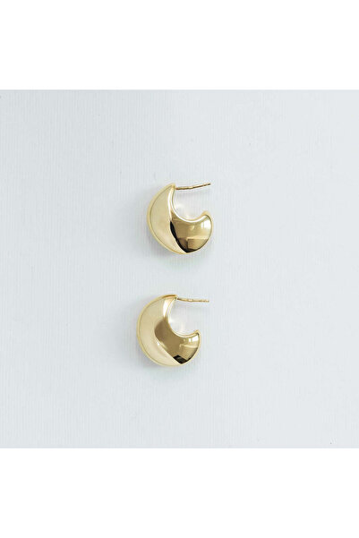 IOSA Silver Crescent Huggies Earrings