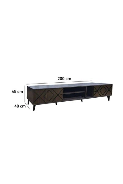 BAITY Brown Malaysian Wood TV Table - 200 cm